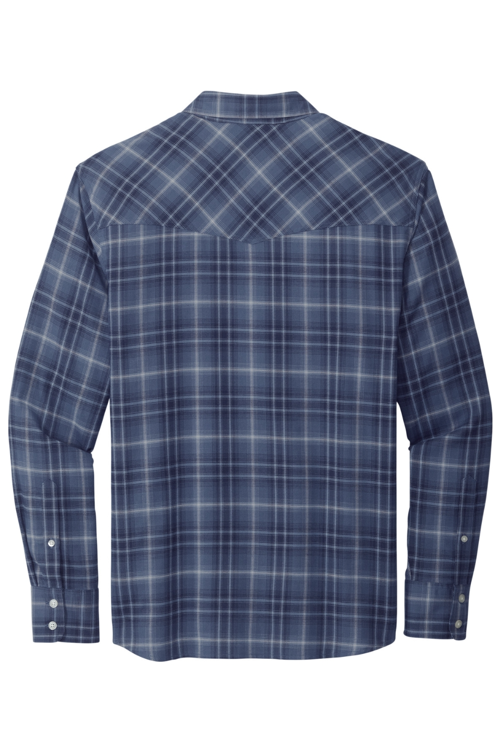 Maxxed Embroidered Long Sleeve Ombre Plaid Shirt