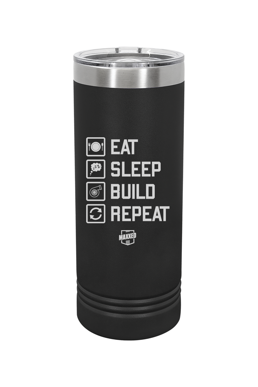 Maxxed Engraved 22 oz. Skinny Tumbler with Slider Lid