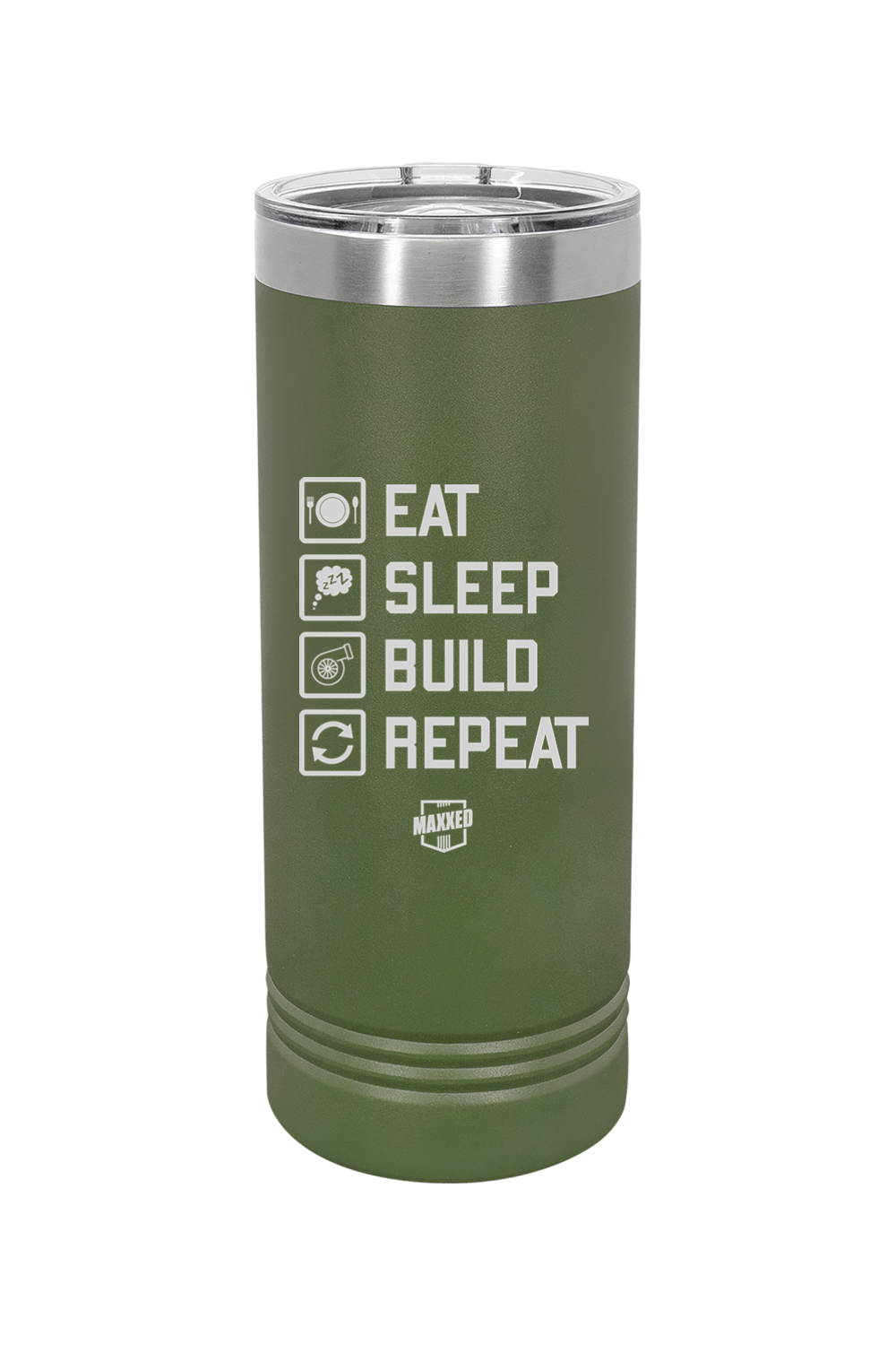 Maxxed Engraved 22 oz. Skinny Tumbler with Slider Lid