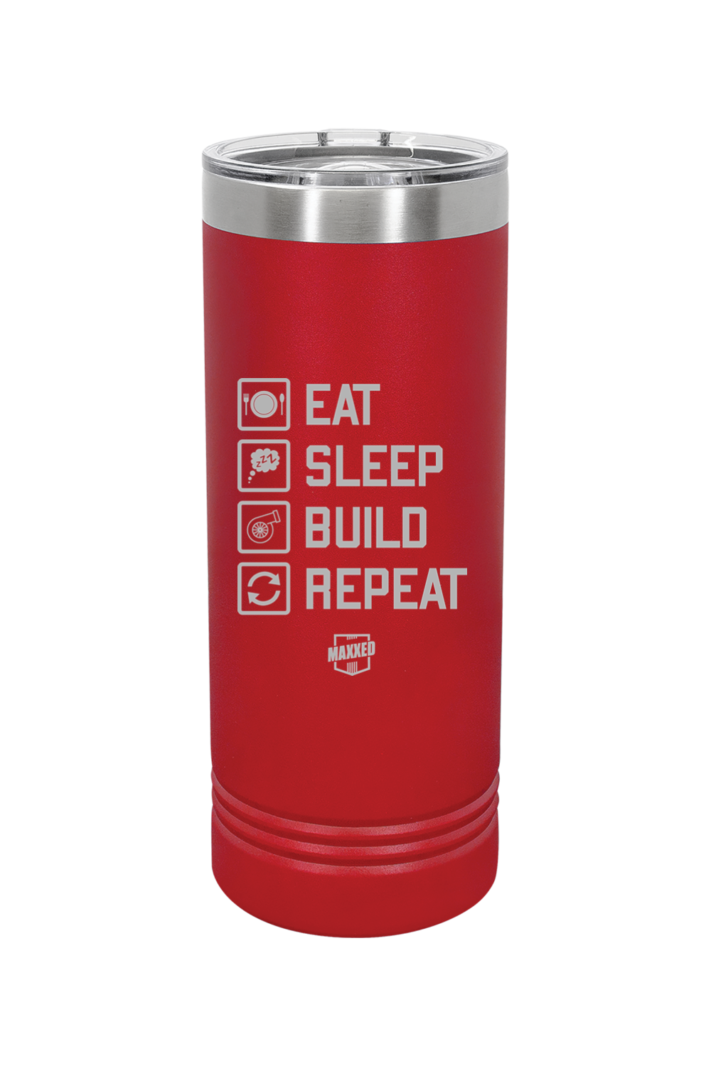 Maxxed Engraved 22 oz. Skinny Tumbler with Slider Lid