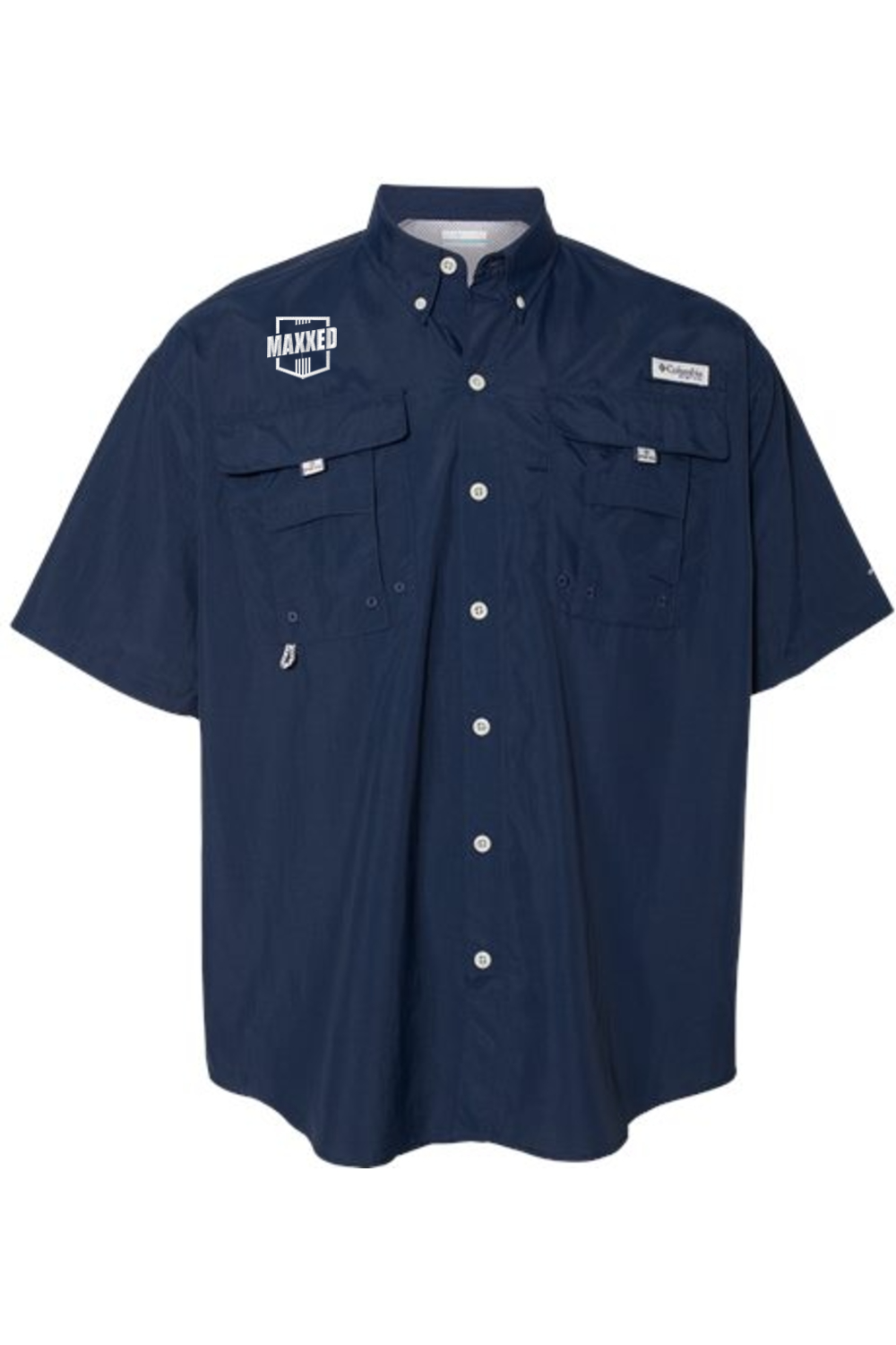 Maxxed Embroidered Columbia PFG Bahama II Short Sleeve Shirt