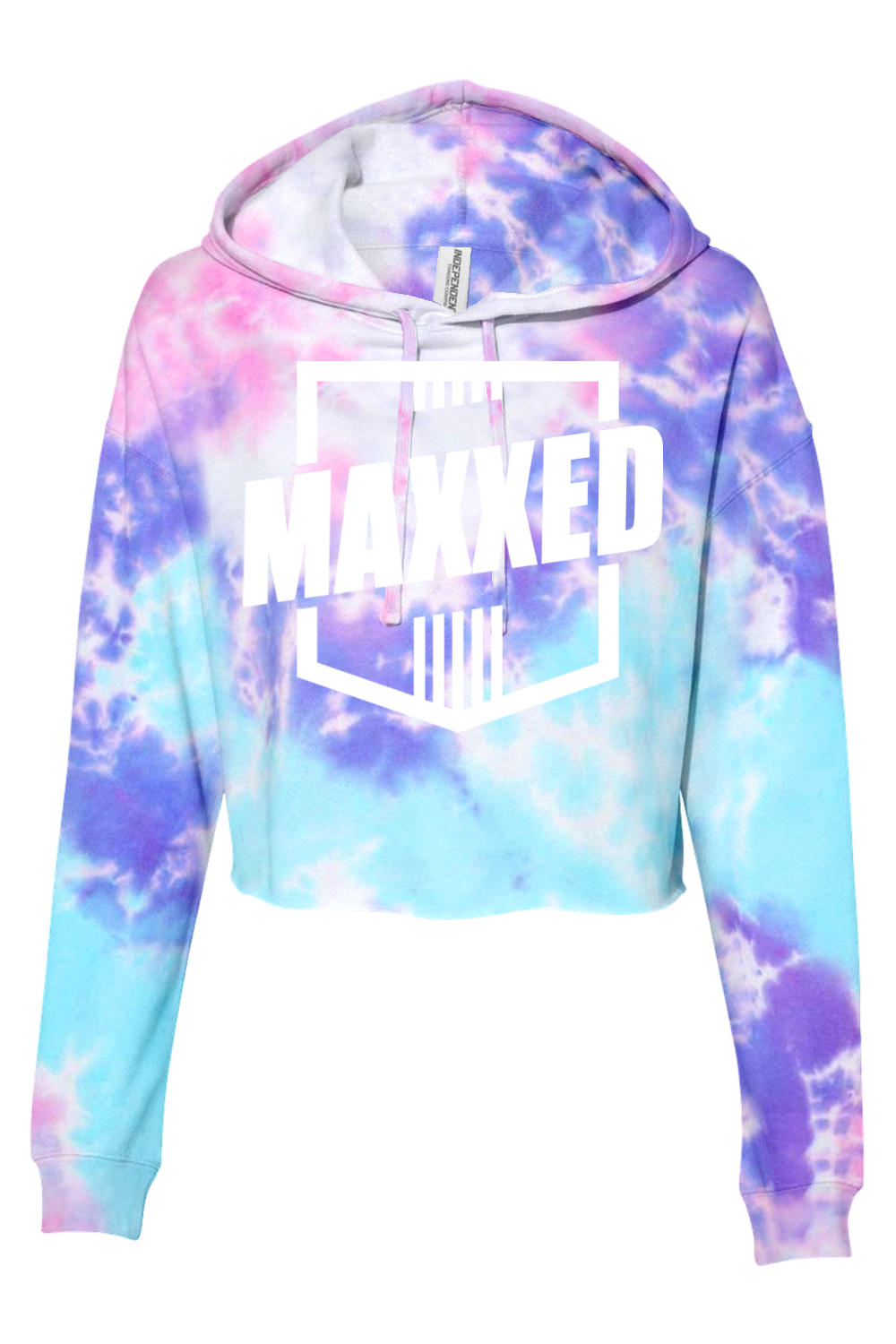 Maxxed Tie Dye Crop Hooded Sweatshirt