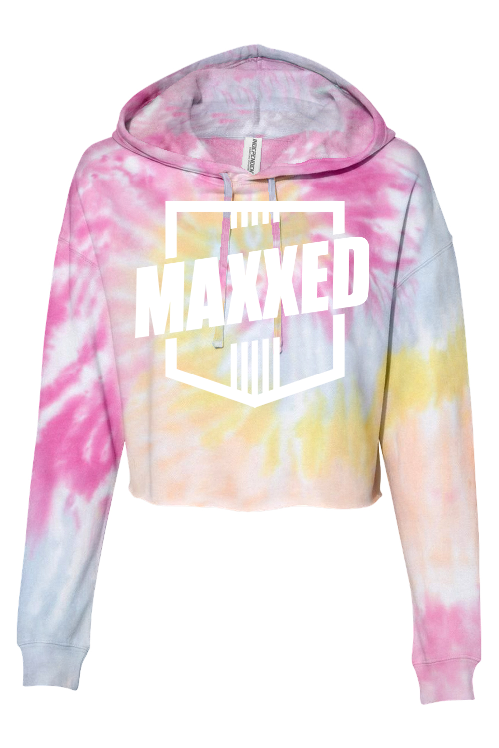 Maxxed Tie Dye Crop Hooded Sweatshirt