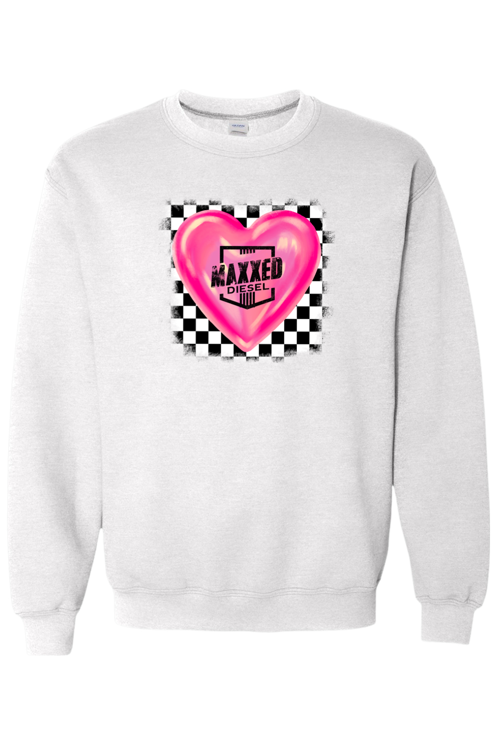 LIMITED EDITION-Maxxed Checkered Heart Crewneck Sweatshirt