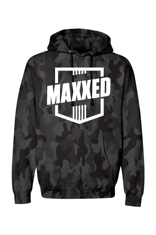 Maxxed Black Camo Heavyweight Hooded Sweatshirt