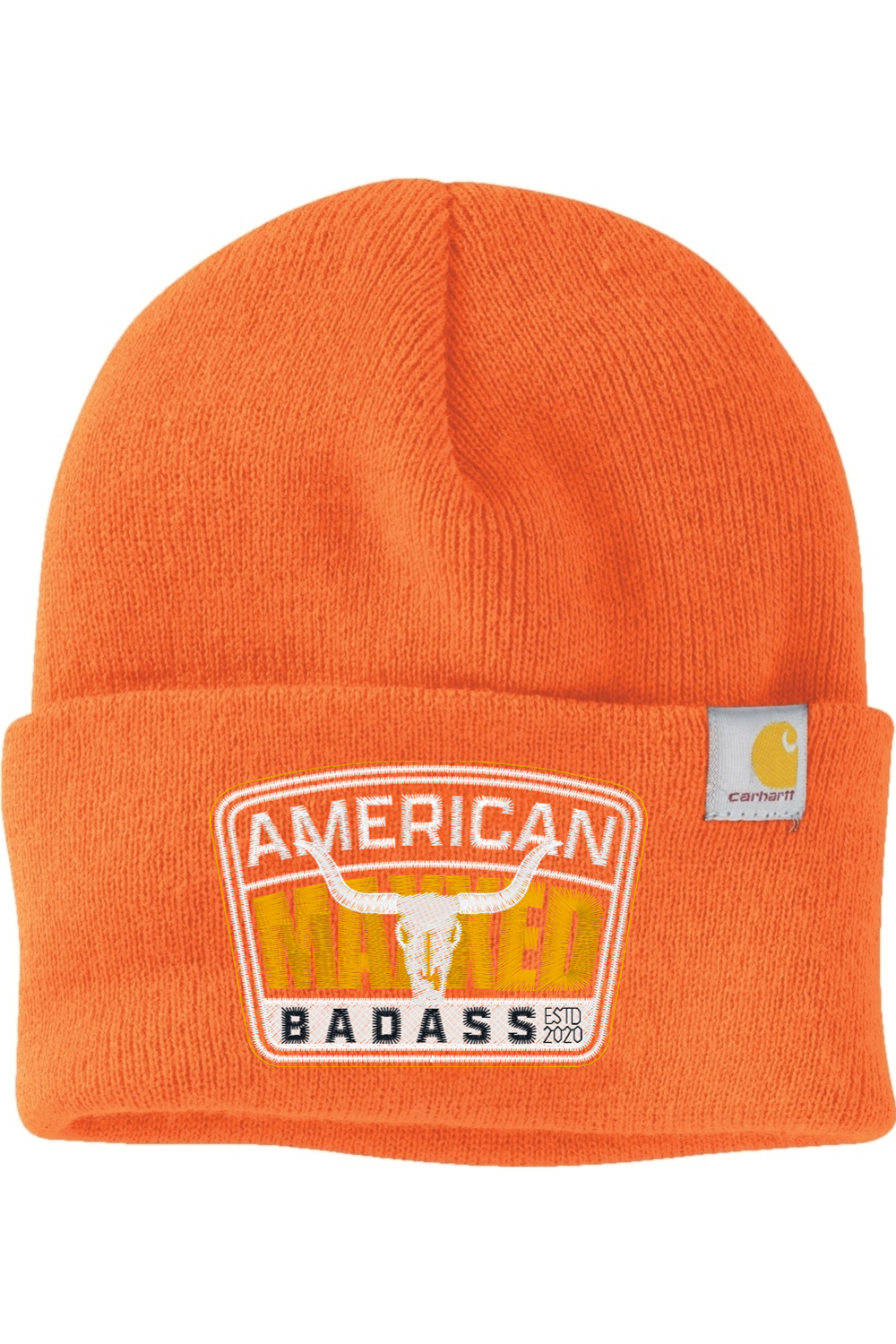 Maxxed American Badass Embroidered Carhartt Watch Cap 2.0