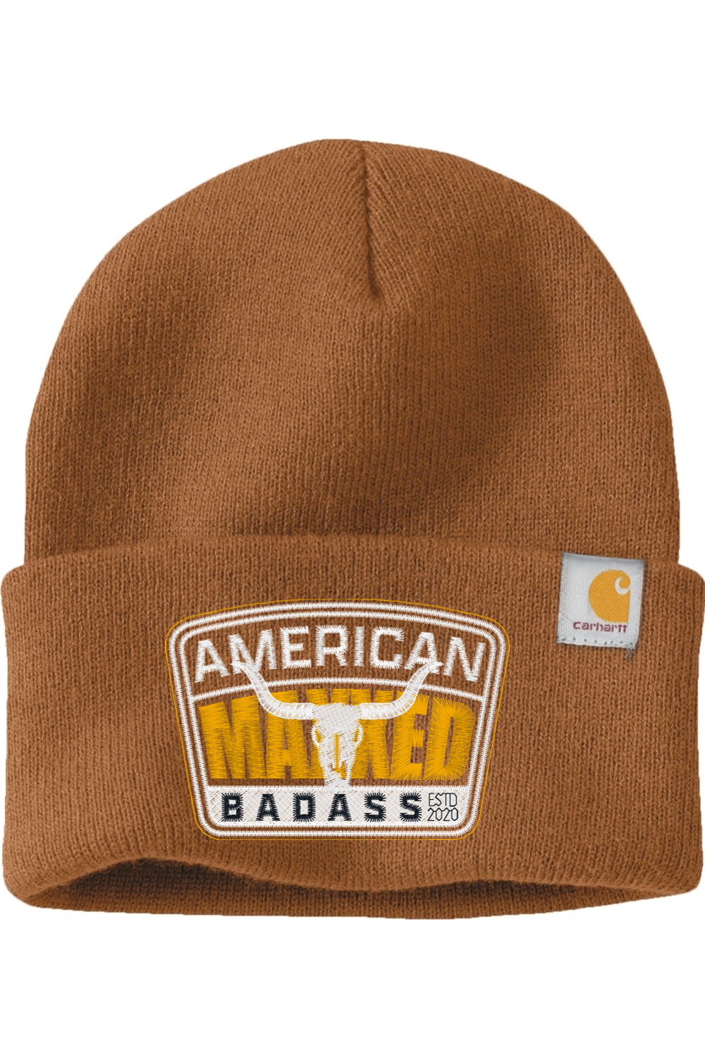 Maxxed American Badass Embroidered Carhartt Watch Cap 2.0