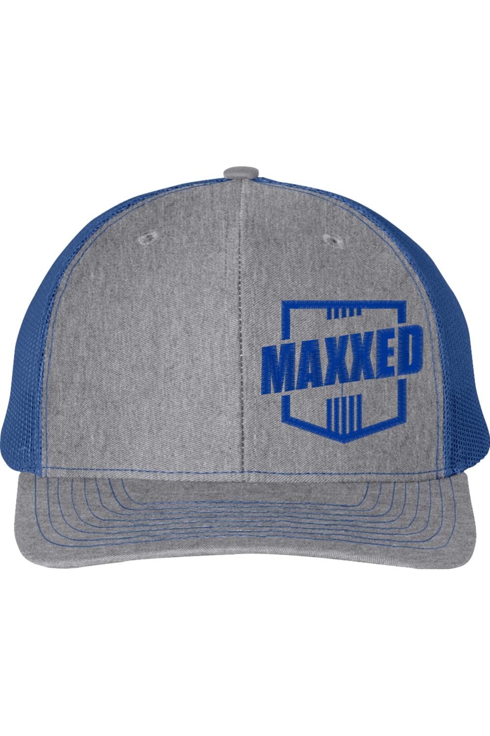 Maxxed Heather Grey / Royal Blue Richardson Hat